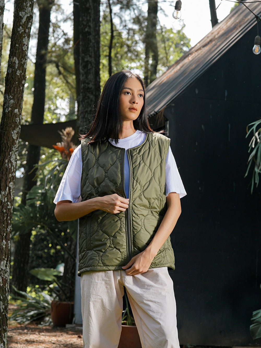 MIZO PUFFER VEST GREEN