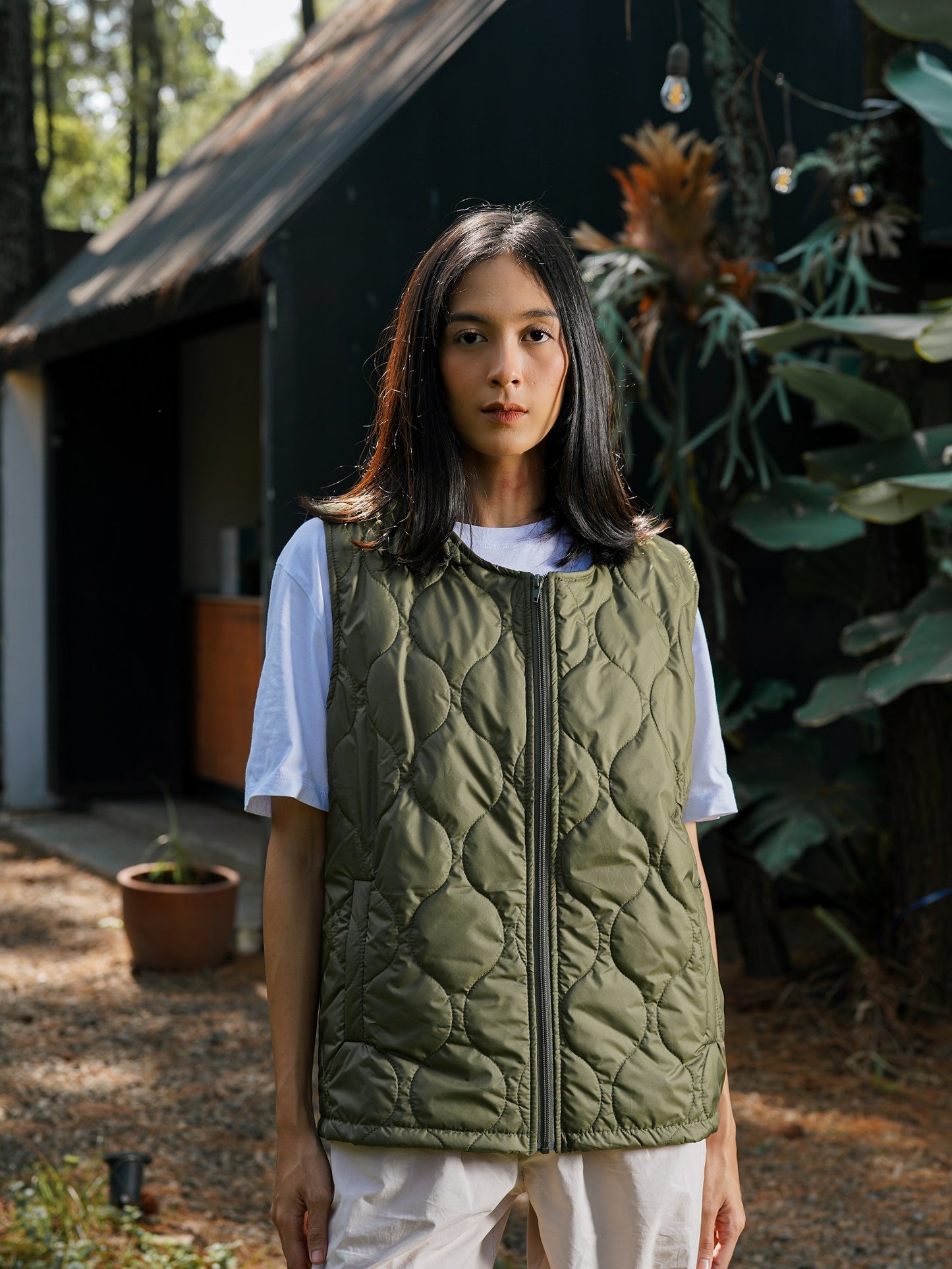 MIZO PUFFER VEST GREEN