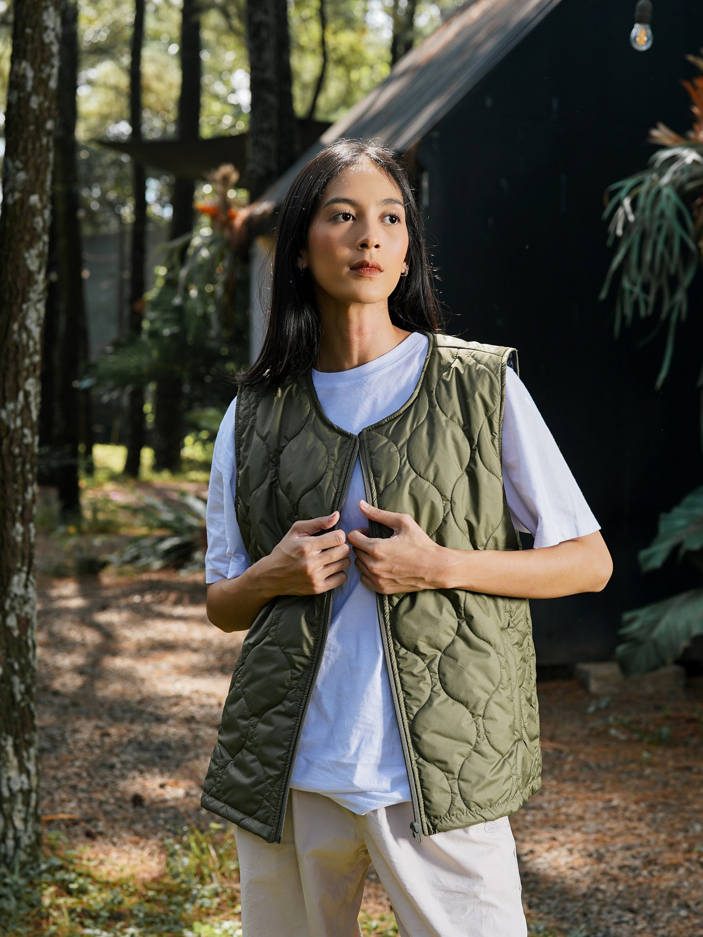 MIZO PUFFER VEST GREEN