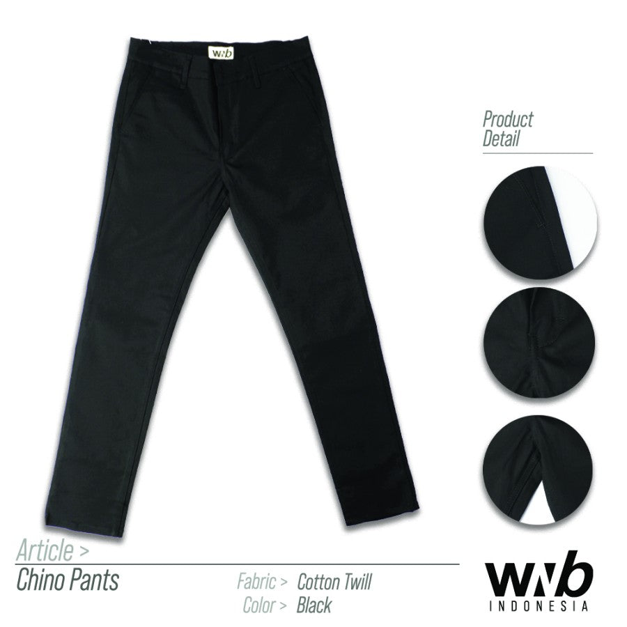 WNB CHINOS PANTS HITAM