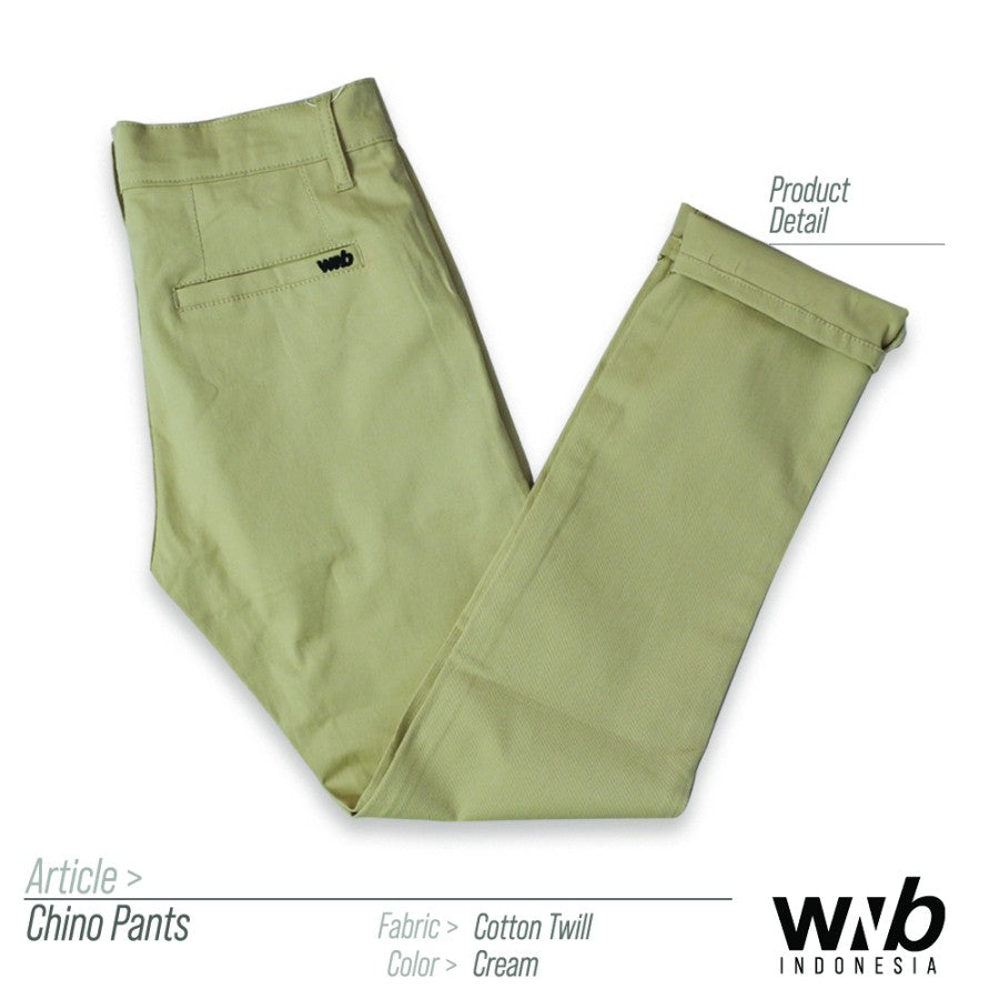 WNB CHINOS PANTS CREAM