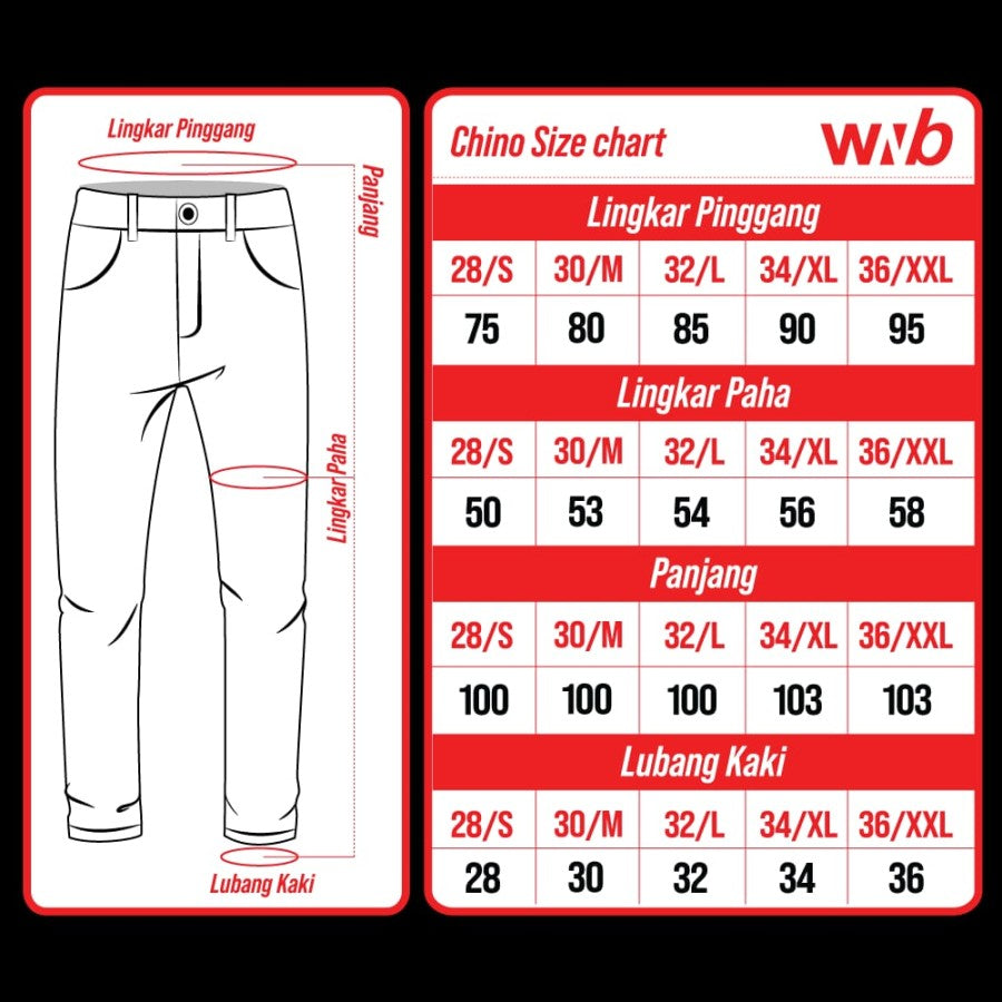 WNB CHINOS PANTS HITAM